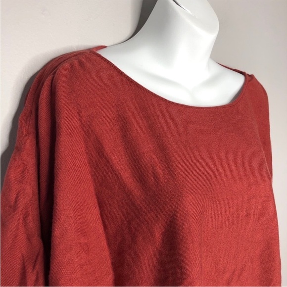 MAX STUDIO Ruched Tie 3/4 Sleeve Sweater Size Medium Petite Autumn Fall Winter - Picture 3 of 8